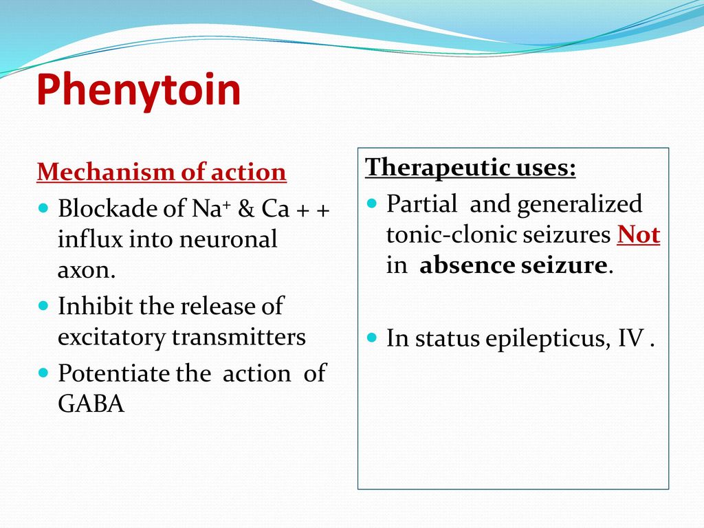 ACTIONS DIAZEPAM AND PHENYTOIN